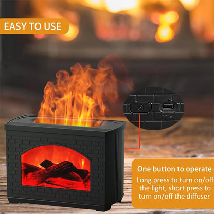 270ML Fireplace Aroma Diffuser ( With Free Bluetooth Headphone)