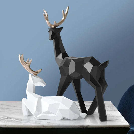 Eternal Harmony: Resin Deer Statue Family